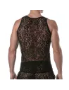 Men wearing Lace Tank Top from Back