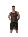 Lace Tank Top For Men Black