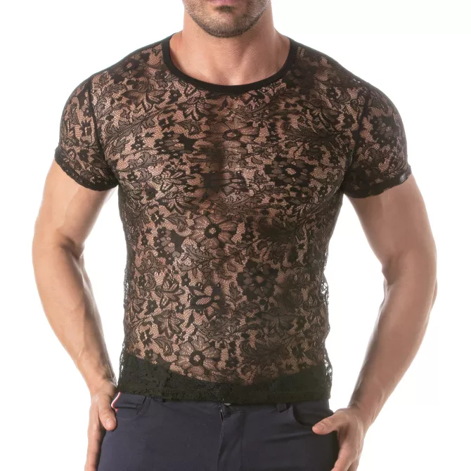 Lace T-shirt For Men Cover Image