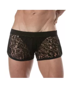 Short Rétro En Dentelle Noir Pour Hommes - Sexywear - Tof Paris