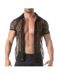 Chemise à Manches Courtes En Dentelle Pour Homme