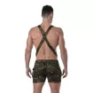 Army Overall Cargo Shorts from the back