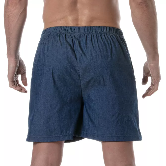 Light Denim Bermuda from the back