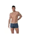 Short Rétro En Denim Clair debout