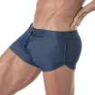 Short Rétro En Denim Clair de cote