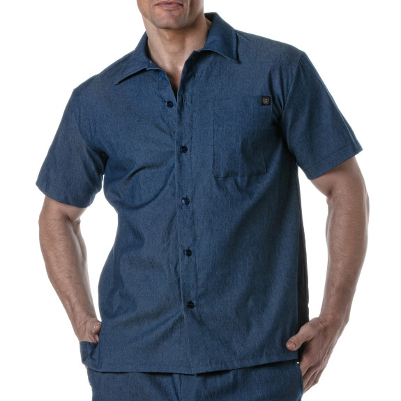Chemise A Manches Courtes En Denim Léger image de couverture