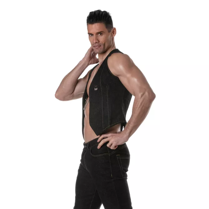 Urban Jean Chain Vest from sideway