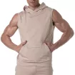 A Sleevless Bamboo Hoodie From Front View For Men