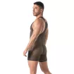 Men Wearing a Circuit Fishnet Wrestling Body From Sideway