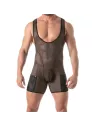 Body Lutteur Circuit Transparent Noir Pour Homme Image de Couverture