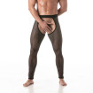 Legging Circuit Transparent inspiré des Chaps Noir Pour Homme