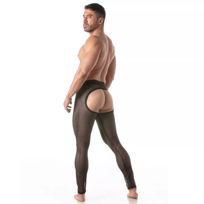 Legging Circuit Transparent inspiré des Chaps Noir Pour Homme