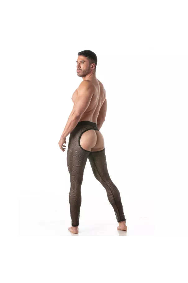 Legging Circuit Transparent inspiré des Chaps Noir Pour Homme
