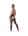 Men Wearing a Circuit Fishnet Legging chaps Black From Back