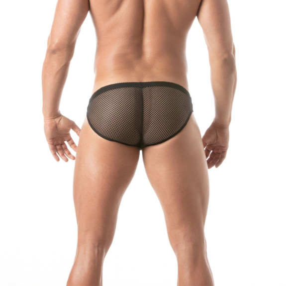 Circuit Fishnet Mini briefs Black For Men Back