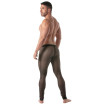 Leggings Circuit en résille Noir Pour Homme de Profil