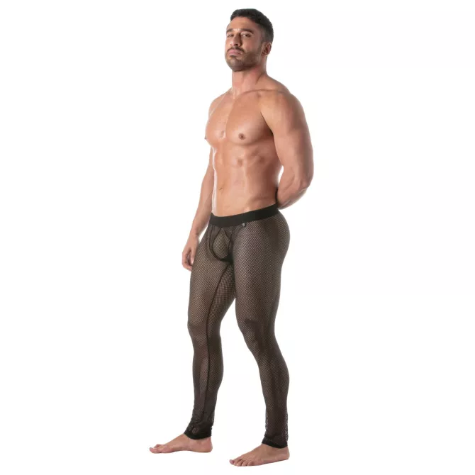 Circuit Fishnet Leggings Black For Men - Sexywear - TOF Paris