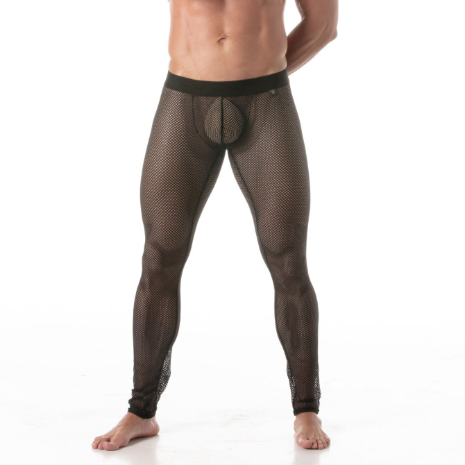 Circuit Fishnet Leggings Black For Men - Sexywear - TOF Paris