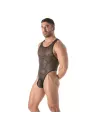 Body String Circuit en résille Noir Pour Homme De Profil